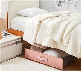Texture Brand - Rolling Under Bed Storage Drawer - Jeans Pink