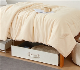 Texture Brand - Rolling Under Bed Storage Drawer - White Weave