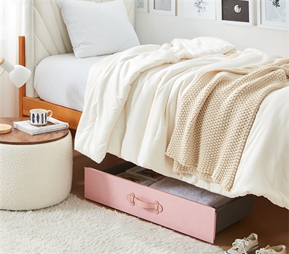 Texture Brand - Rolling Under Bed Storage Drawer - Heavenly Pink