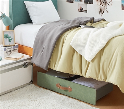 Texture Brand - Rolling Under Bed Storage Drawer - Moss