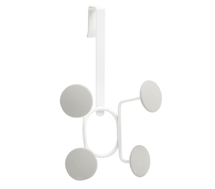 Circle Hook Over The Door Organizer - White