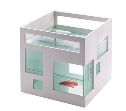 Fish Hotel Fish Bowl - White Dorm Pet Possibilities