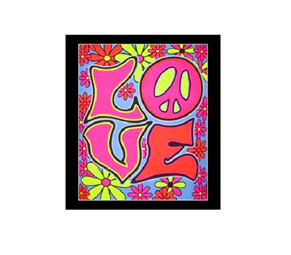 Love Blacklight Wall Tapestry College Tapestry Dorm Room Decorations Dorm Room Decor