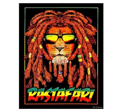 Rastafari Blacklight Wall Tapestry Dorm Tapestry Dorm Room Decor