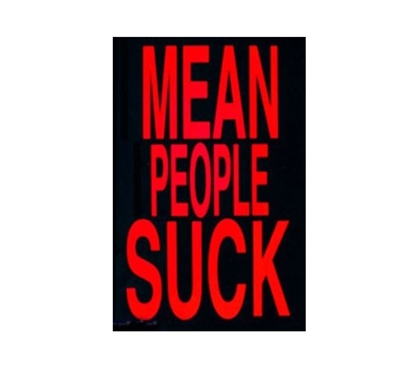 College Decor - Mean People Suck Blacklight Poster - Fun Dorm Stuff