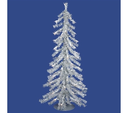 Dorm Room Decorations 2'x23" Silver Tree with Mini Lights