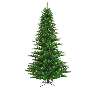 Holiday Dorm Room Decorations 3'x25" Tinsel Green Fir Tree with Mini Lights