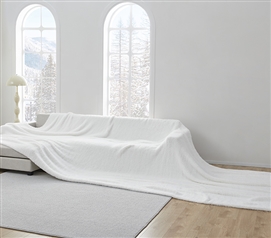 Longer than Long - Coma Inducer Plush Blanket - Holy White