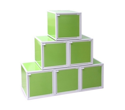 Great Design - Easy-Storage College Cubes - Lime Green - Great-Looking Organizers