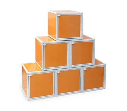 Great Design - Easy-Storage College Cubes - Orange - Organize Your College Dorm Room