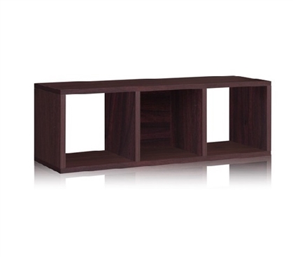 3 Cube Dorm Storage Bench Espresso - Way Basics Dorm Room Storage College Supplies