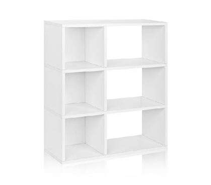 3 Shelf Dorm Storage Bookcase White - Way Basics Dorm Storage Solutions