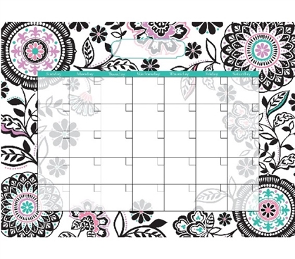 Floral Medley Wall Calendar Dorm Wall Art - Peel N Stick Dorm Essentials