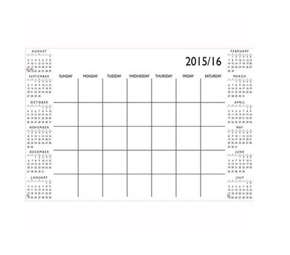 White Academic Calendar Wall Art - Peel N Stick - Cool Stuff for College