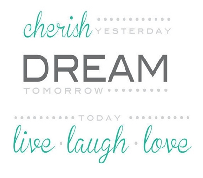 Cheap Dorm Stuff - Cherish Dream Live Quote Wall Art - Peel N Stick - College Wall Decor