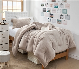 Warmer than Warm - Coma Inducer Twin XL Comforter - Porcini Taupe