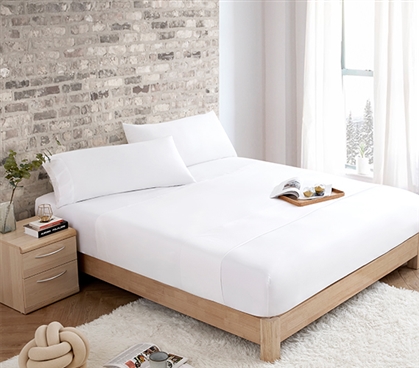 Snorze Cloud Sheet Set - Coma Inducer Ultra Cozy Bamboo - Full in White