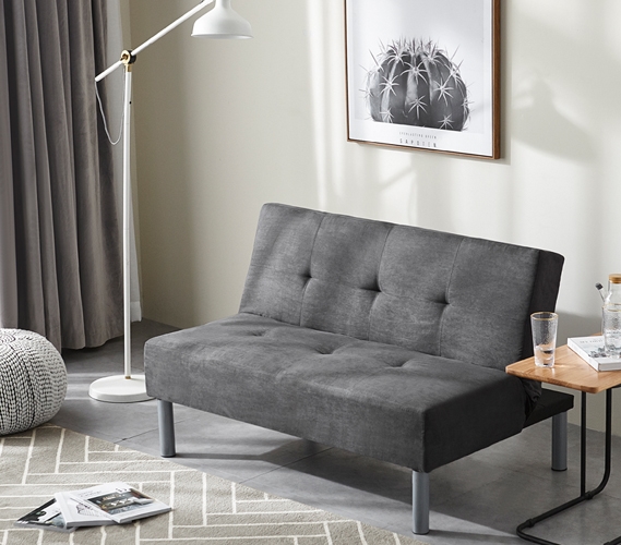 Mini gray outlet couch