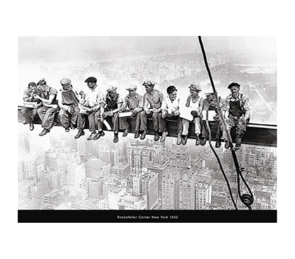 Lunch Atop a Skyscraper College Dorm Poster