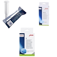 Jura Cleaning Kit-White | White Water Filter | Cleaning Tabs | Descaling Tabs