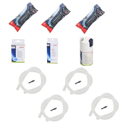 Jura D6-E6-E8-ENA 8-WE8 Care Kit | Cleaning Supplies | Milk Tubes