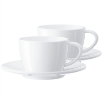 Jura Cappuccino Cups | 2 Coffee Cups | 2 Saucers | 66501