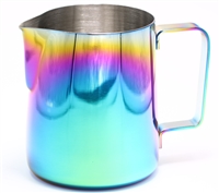 Rainbow Stainless Steel Milk Frothing Pitcher | 12oz | Manual Frothing