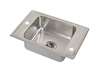 25 X 17 Two Hole Stainless Steel 18 gauge Clrm Sink