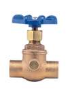 Not For Potable Use 3/4 Bronze Sweat Straight Stop & Waste