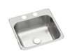15 X 15 Stainless Steel Bar Sink Two Hole Large Drain