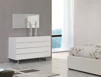 Lyrica White Glossy Dresser by Modrest