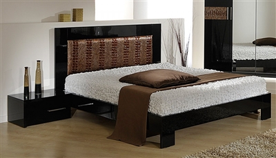 Moon Italian Black and Bronze Queen Size Bedroom