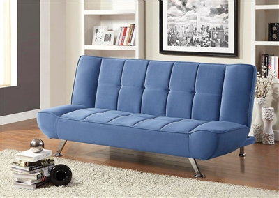 Modern Velvet Sofa Bed in Blue