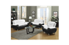 Two Tone Eco-Leather Sofa in White/Black