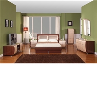 Modrest Liza Modern Lacquer King Size Platform Bed w/Drawer Storage by VIG Furniture