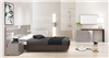 Malaga Glossy Grey Bed w/LED
