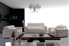 Divani Casa Lumy - Modern Tufted White Leather Sofa with Crystals by VIG Furniture