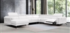 Divani Casa Gilsum - White Modern Leather Single Power Recliner Sectional Sofa