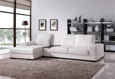 Divani Casa 1108 Modern White Fabric Sectional Sofa by VIG Furniture