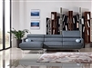 Divani Casa Pierce Mid-Century Blue/Grey Fabric Sectional Sofa