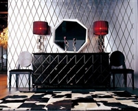 Armani Xavira A&X Casa Luxury Monte Cristo Black Crocodile Lacquer Buffet by VIG Furniture