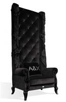 Armani Xavira A&X Casa Luxury Baron Transitional High Lobby Chair with Crystals by VIG Furniture