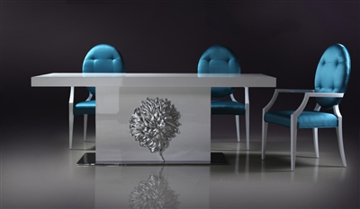 Versus Emma - White Lacquer Modern Dining Table