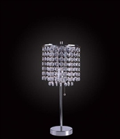 Silver Crystal Table Lamp