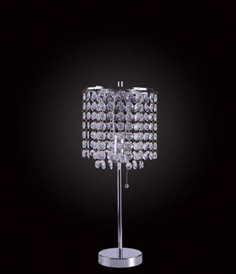 Silver Crystal Table Lamp