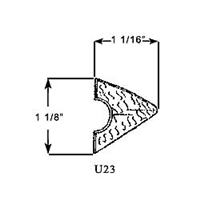 43" U-23 BW Proform Cushion Rubber