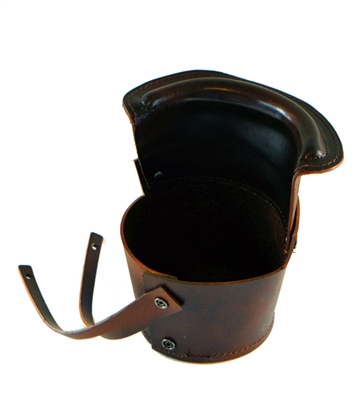 Brown Leather Bucket Pocket