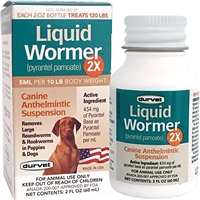 Durvet Liquid Wormer 2X  Canine Anthelmintic Suspension 2oz.