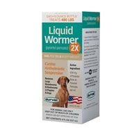 Durvet Liquid Wormer 2X Canine Anthelmintic Suspension 8oz.