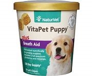 NaturVet VitaPet Puppy Plus Breath Aid 60 Chewable Tabs 6.3oz.